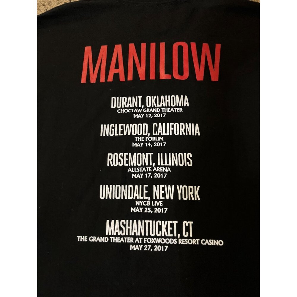 Barry Manilow T-Shirt Unisex XL 2017 Tour Gildan DryBlend Black Used - Picture 7 of 10